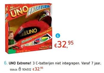 Promoties Uno extreme! - Mattel - Geldig van 18/10/2018 tot 06/12/2018 bij Dreamland