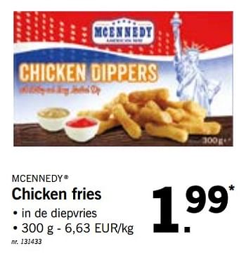 Promoties Chicken fries - Mcennedy - Geldig van 22/10/2018 tot 27/10/2018 bij Lidl