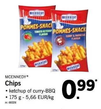 Promoties Chips - Mcennedy - Geldig van 22/10/2018 tot 27/10/2018 bij Lidl