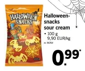 Promoties Halloweensnacks sour cream - Huismerk - Lidl - Geldig van 22/10/2018 tot 27/10/2018 bij Lidl