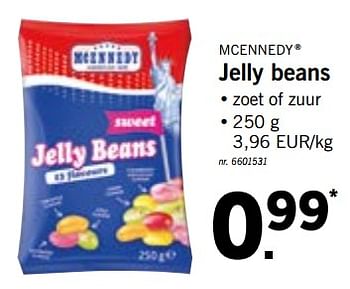 Promoties Jelly beans - Mcennedy - Geldig van 22/10/2018 tot 27/10/2018 bij Lidl