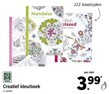 Promoties Creatief kleurboek - Huismerk - Lidl - Geldig van 15/10/2018 tot 07/12/2018 bij Lidl