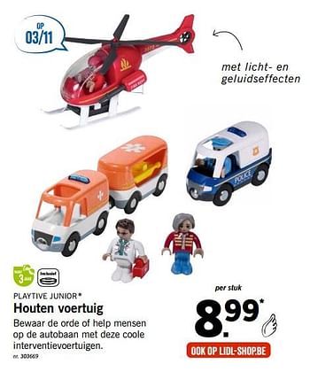 Promoties Houten voertuig - Playtive Junior - Geldig van 15/10/2018 tot 07/12/2018 bij Lidl