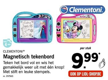 Promoties Magnetisch tekenbord - Clementoni - Geldig van 15/10/2018 tot 07/12/2018 bij Lidl