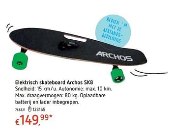 Dag deuropening Uitbreiding Archos Elektrisch skateboard archos sk8 - Promotie bij Dreamland