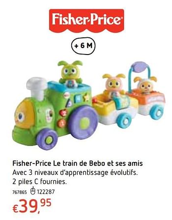Promoties Fisher-price le train de bebo et ses amis - Fisher-Price - Geldig van 18/10/2018 tot 06/12/2018 bij Dreamland
