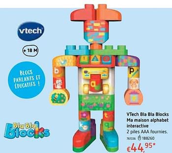 Promotions Vtech bla bla blocks ma maison alphabet interactive - Vtech - Valide de 18/10/2018 à 06/12/2018 chez Dreamland