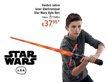 Promoties Hasbro sabre laser électronique star wars kylo ren - Star Wars - Geldig van 18/10/2018 tot 06/12/2018 bij Dreamland