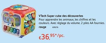Promoties Vtech super cube des découvertes rouge - Vtech - Geldig van 18/10/2018 tot 06/12/2018 bij Dreamland
