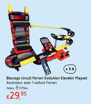Promotions Bburago circuit ferrari evolution elevator playset - BBURAGO - Valide de 18/10/2018 à 06/12/2018 chez Dreamland