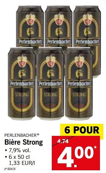 Promoties Bière strong - Perlenbacher - Geldig van 22/10/2018 tot 27/10/2018 bij Lidl