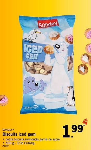 Promotions Biscuits iced gem - Favorina - Valide de 15/10/2018 à 07/12/2018 chez Lidl