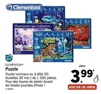 Promotion Lidl Puzzle Clementoni Jouets Valide Jusqua 4 Promobutler