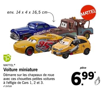 Promoties Voiture miniature - Mattel - Geldig van 15/10/2018 tot 07/12/2018 bij Lidl