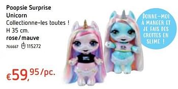 Promoties Poopsie surprise unicorn rose-mauve - Poopsie - Geldig van 18/10/2018 tot 06/12/2018 bij Dreamland