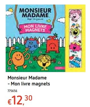 Promotions Monsieur madame - mon livre magnets - Produit maison - Dreamland - Valide de 18/10/2018 à 06/12/2018 chez Dreamland