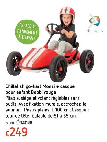 Promoties Chillafish go-kart monzi + casque pour enfant bobbi rouge - Chillafish - Geldig van 18/10/2018 tot 06/12/2018 bij Dreamland