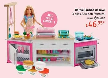 Promotions Barbie cuisine de luxe - Mattel - Valide de 18/10/2018 à 06/12/2018 chez Dreamland