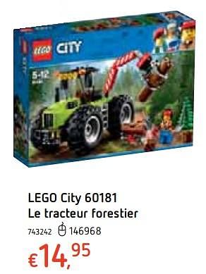 Promotions Lego city 60181 le tracteur forestier - Lego - Valide de 18/10/2018 à 06/12/2018 chez Dreamland