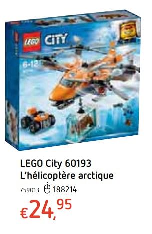 Promoties Lego city 60193 l`hélicoptère arctique - Lego - Geldig van 18/10/2018 tot 06/12/2018 bij Dreamland