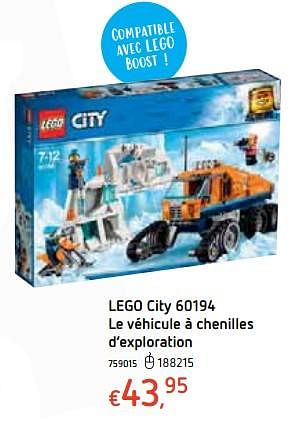 Promotions Lego city 60194 le véhicule à chenilles d`exploration - Lego - Valide de 18/10/2018 à 06/12/2018 chez Dreamland