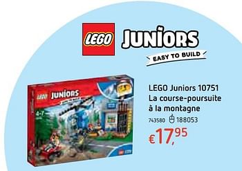 Promotions Lego juniors 10751 la course-poursuite à la montagne - Lego - Valide de 18/10/2018 à 06/12/2018 chez Dreamland