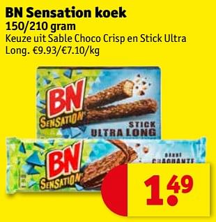 Promoties Bn sensation koek - BN - Geldig van 16/10/2018 tot 21/10/2018 bij Kruidvat