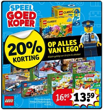 Promoties Emma`s kunstkraam 41332 - Lego - Geldig van 16/10/2018 tot 21/10/2018 bij Kruidvat