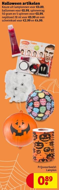 Promoties Halloween artikelen - Huismerk - Kruidvat - Geldig van 16/10/2018 tot 21/10/2018 bij Kruidvat