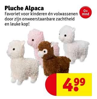 Promoties Pluche alpaca - Huismerk - Kruidvat - Geldig van 16/10/2018 tot 21/10/2018 bij Kruidvat