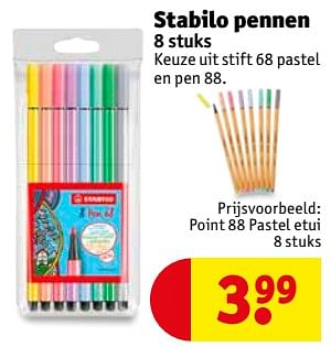 Promoties Stabilo pennen - Stabilo - Geldig van 16/10/2018 tot 21/10/2018 bij Kruidvat