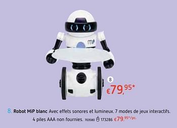 Promoties Robot mip blanc - Wowwee - Geldig van 18/10/2018 tot 06/12/2018 bij Dreamland