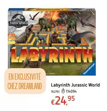 Promotions Labyrinth jurassic world - Ravensburger - Valide de 18/10/2018 à 06/12/2018 chez Dreamland