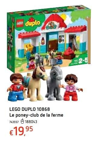 Promotions Lego duplo 10868 le poney-club de la ferme - Lego - Valide de 18/10/2018 à 06/12/2018 chez Dreamland