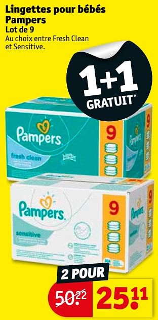 Promoties Lingettes pour bébés pampers - Pampers - Geldig van 16/10/2018 tot 21/10/2018 bij Kruidvat