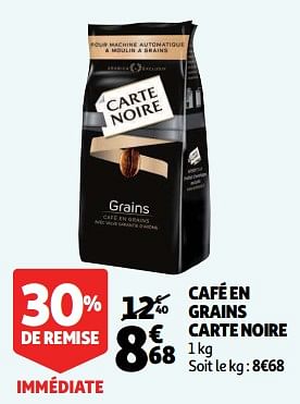 Promotions Café en grains carte noire - CarteNoire - Valide de 17/10/2018 à 23/10/2018 chez Auchan Ronq