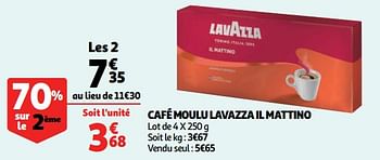 Promotions Café moulu lavazza il mattino - Lavazza - Valide de 17/10/2018 à 23/10/2018 chez Auchan Ronq
