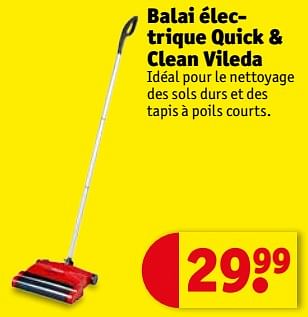 Promotions Vileda balai électrique quick + clean vileda - Vileda - Valide de 16/10/2018 à 21/10/2018 chez Kruidvat