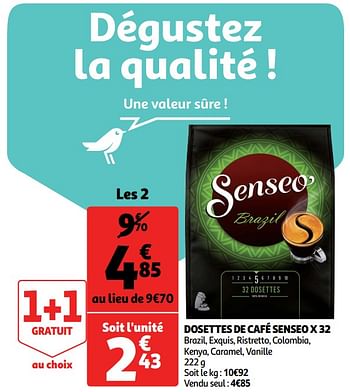 Promotions Dosettes de café senseo - Douwe Egberts - Valide de 17/10/2018 à 23/10/2018 chez Auchan Ronq