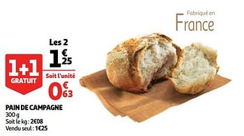 Promotions Pain de campagne - Produit Maison - Auchan Ronq - Valide de 17/10/2018 à 23/10/2018 chez Auchan Ronq