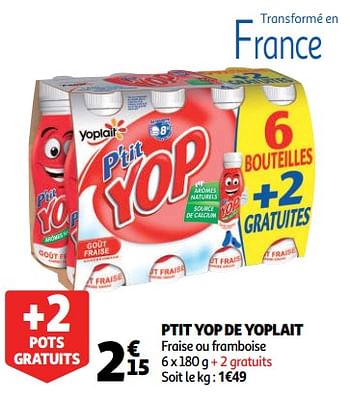 Promoties Ptit yop de yoplait - Yoplait - Geldig van 17/10/2018 tot 23/10/2018 bij Auchan