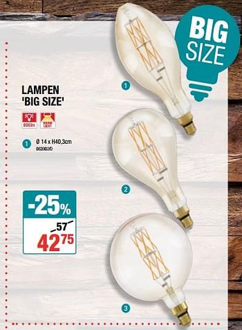 Promoties Lampen `big size` ø 14 x h40,3cm - Eglo - Geldig van 18/10/2018 tot 11/11/2018 bij HandyHome
