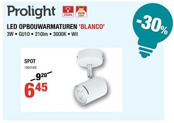Promoties Prolight led opbouwspots blanco spot - Prolight - Geldig van 18/10/2018 tot 11/11/2018 bij HandyHome