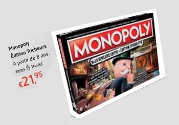 Promoties Monopoly édition tricheurs - Hasbro - Geldig van 18/10/2018 tot 06/12/2018 bij Dreamland