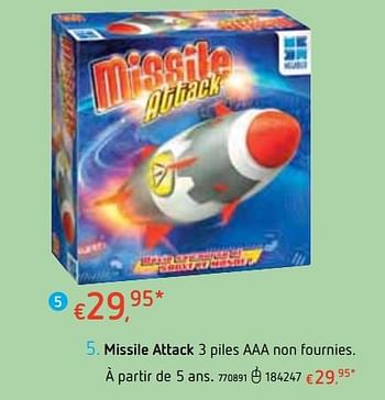 Promotions Missile attack - Megableu - Valide de 18/10/2018 à 06/12/2018 chez Dreamland
