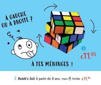 Promotions Rubik`s 3x3 - Jumbo - Valide de 18/10/2018 à 06/12/2018 chez Dreamland