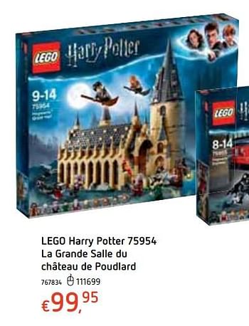Promoties Lego harry potter 75954 la grande salle du château de poudlard - Huismerk - Dreamland - Geldig van 18/10/2018 tot 06/12/2018 bij Dreamland