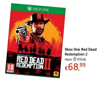 Promoties Xbox one red dead redemption 2 - Rockstar Games - Geldig van 18/10/2018 tot 06/12/2018 bij Dreamland