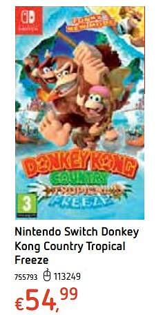 Promotions Nintendo switch donkey kong country tropical freeze - Nintendo - Valide de 18/10/2018 à 06/12/2018 chez Dreamland