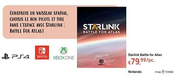 Promotions Starlink battle for atlas nintendo switch - Ubisoft - Valide de 18/10/2018 à 06/12/2018 chez Dreamland
